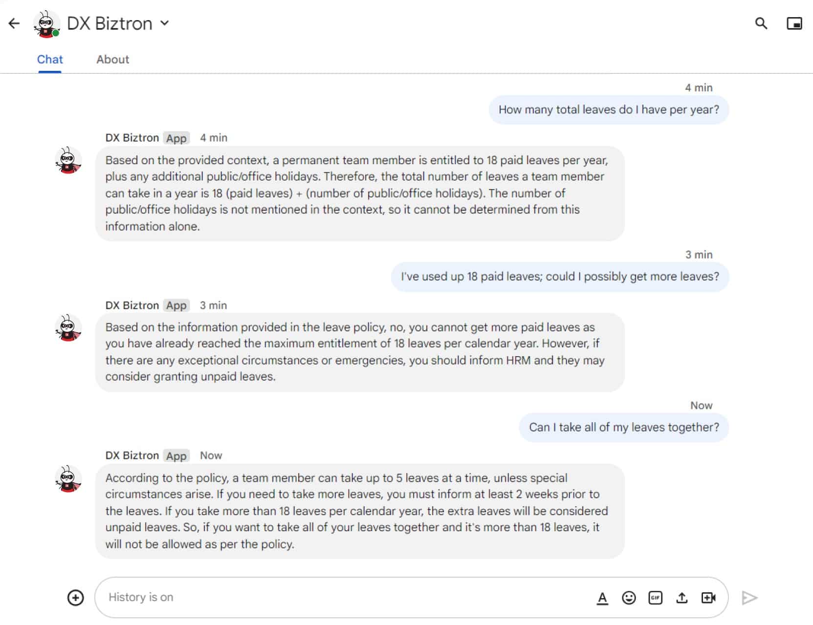 Response generation after integration with LLM